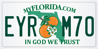FL license plate EYRM70