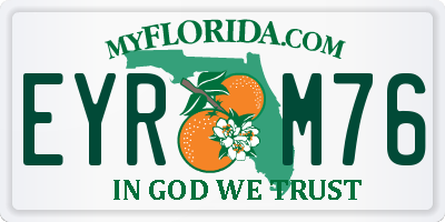 FL license plate EYRM76