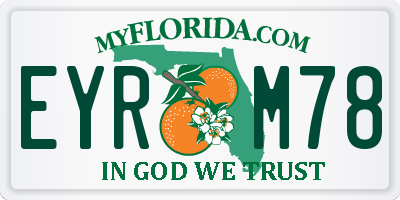 FL license plate EYRM78