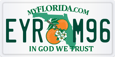 FL license plate EYRM96