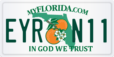 FL license plate EYRN11