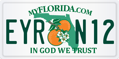 FL license plate EYRN12