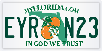 FL license plate EYRN23