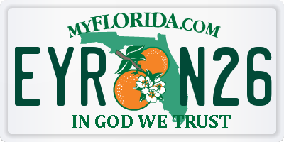 FL license plate EYRN26
