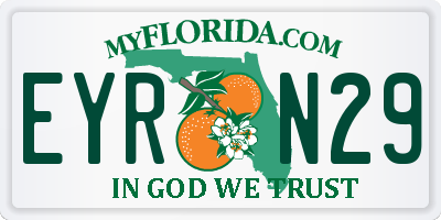 FL license plate EYRN29