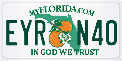 FL license plate EYRN40