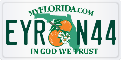FL license plate EYRN44