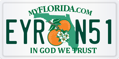 FL license plate EYRN51