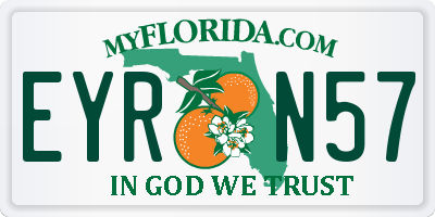 FL license plate EYRN57
