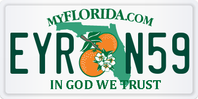 FL license plate EYRN59