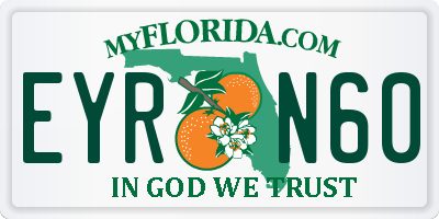 FL license plate EYRN60
