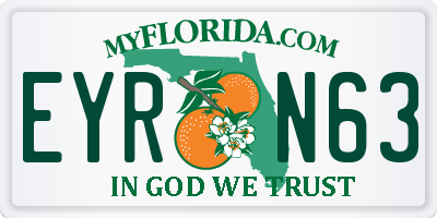 FL license plate EYRN63