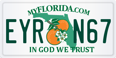 FL license plate EYRN67