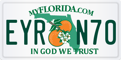 FL license plate EYRN70