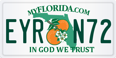 FL license plate EYRN72