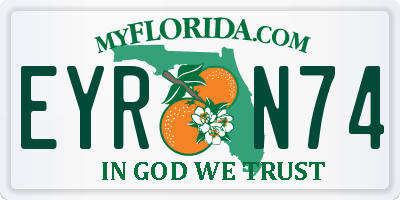 FL license plate EYRN74