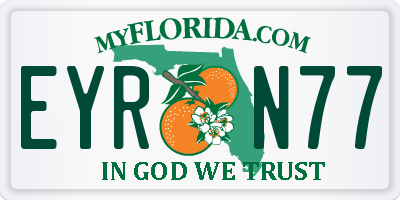 FL license plate EYRN77