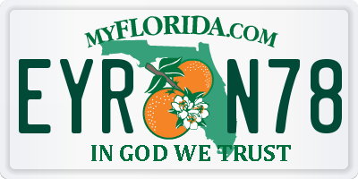 FL license plate EYRN78