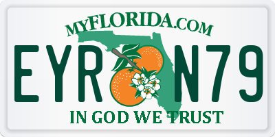 FL license plate EYRN79
