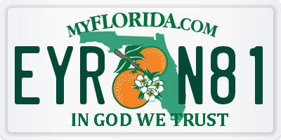 FL license plate EYRN81