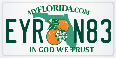 FL license plate EYRN83