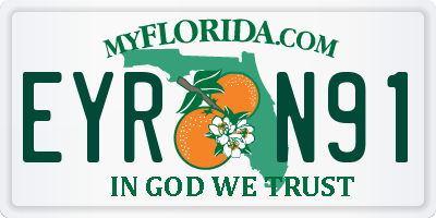 FL license plate EYRN91