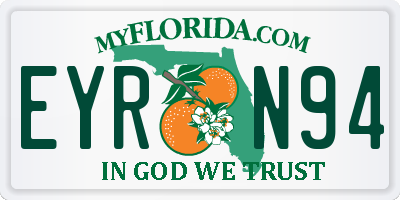 FL license plate EYRN94