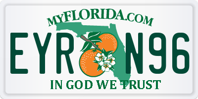 FL license plate EYRN96