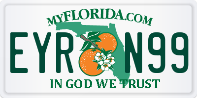 FL license plate EYRN99