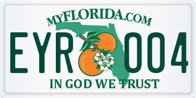 FL license plate EYRO04