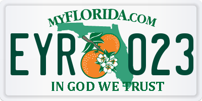 FL license plate EYRO23