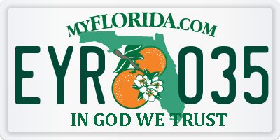 FL license plate EYRO35