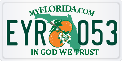 FL license plate EYRO53