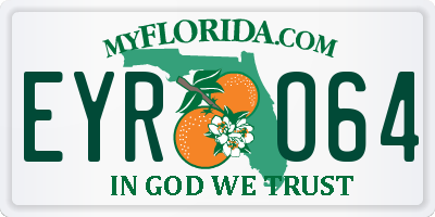 FL license plate EYRO64