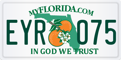FL license plate EYRO75