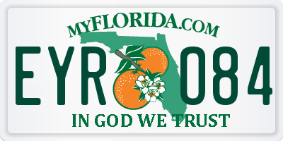 FL license plate EYRO84