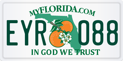 FL license plate EYRO88