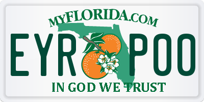 FL license plate EYRP00