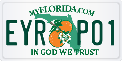 FL license plate EYRP01