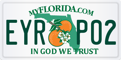 FL license plate EYRP02