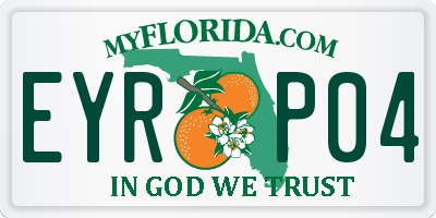 FL license plate EYRP04