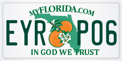 FL license plate EYRP06