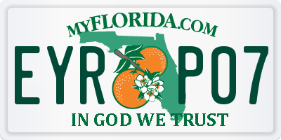 FL license plate EYRP07