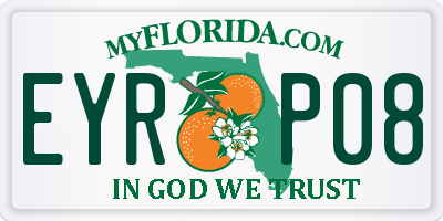 FL license plate EYRP08