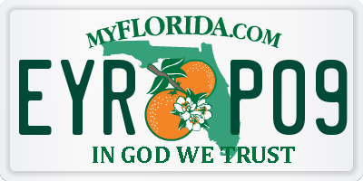 FL license plate EYRP09