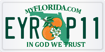 FL license plate EYRP11