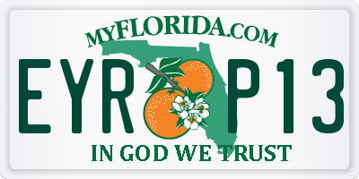 FL license plate EYRP13
