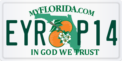FL license plate EYRP14
