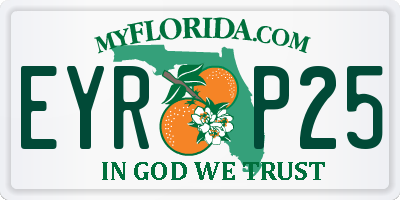 FL license plate EYRP25
