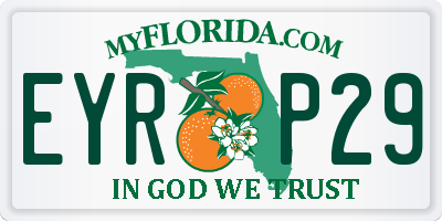 FL license plate EYRP29